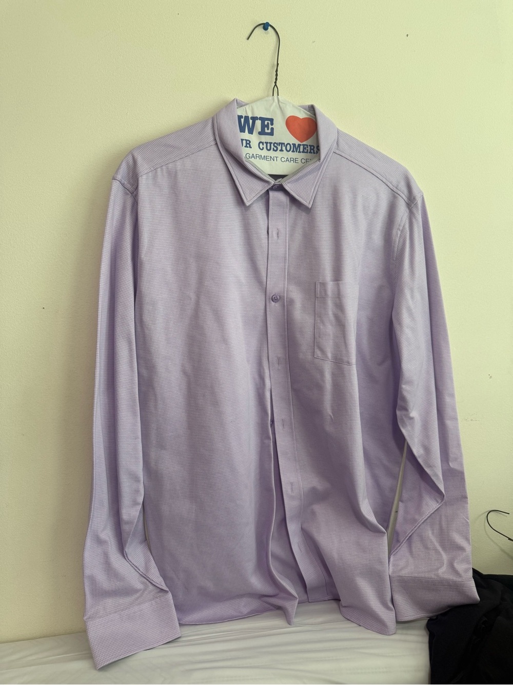 Johnston & Murphy Light Lavender Long-Sleeve Dress Shirt